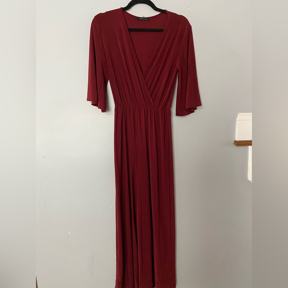 Burgundy jumpsuit small
